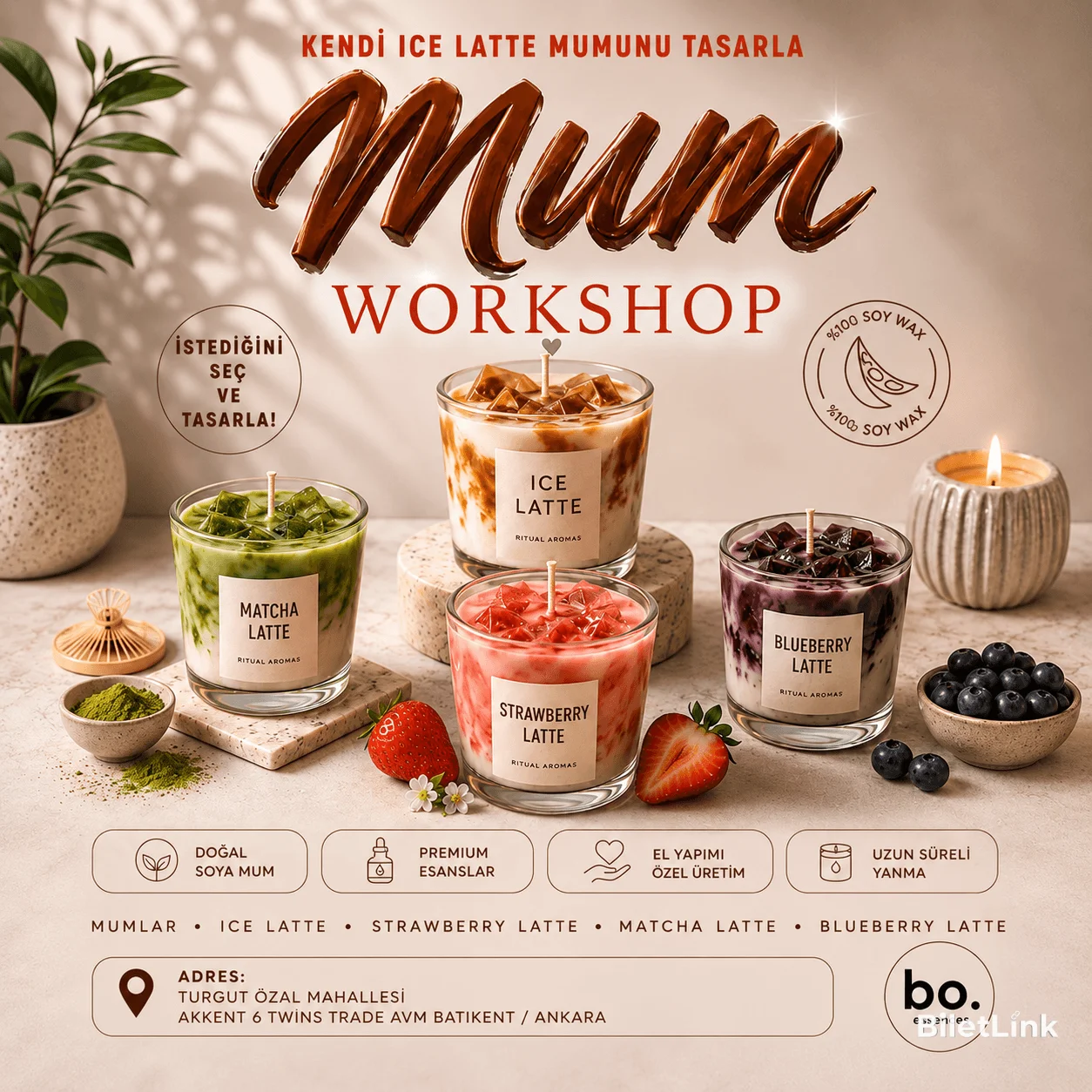 Ice Latte Mum Workshop | Ankara Mum Atölyesi